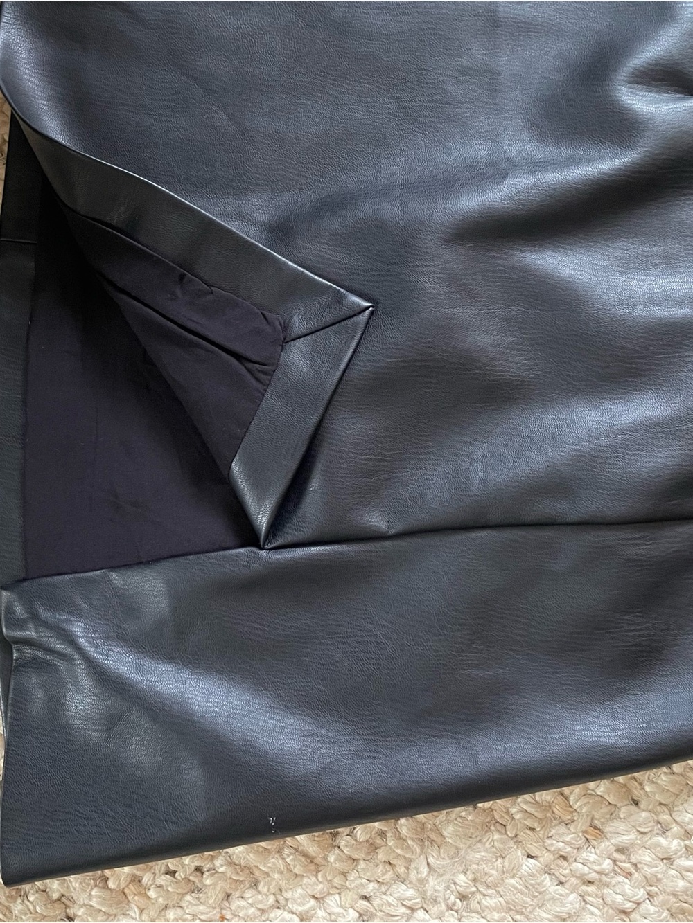 Anthropologie Black Faux Leather Mini Skirt - Picture 5 of 9
